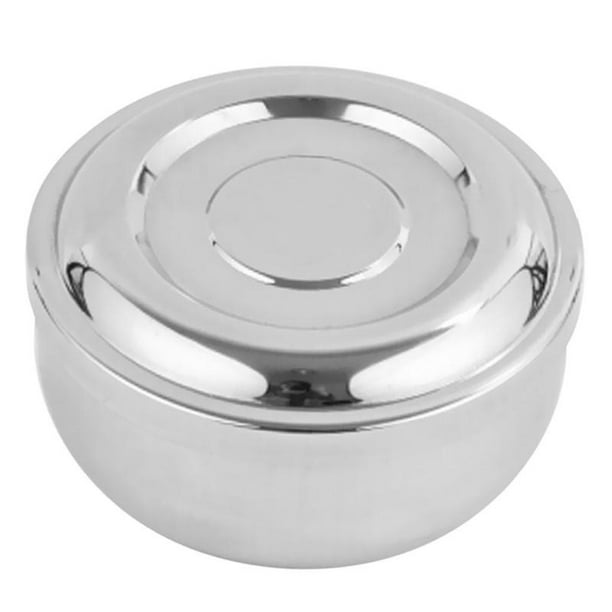 Insulated Double Wall Stainless Steel Korean Rice Bowl Silver Gold Color